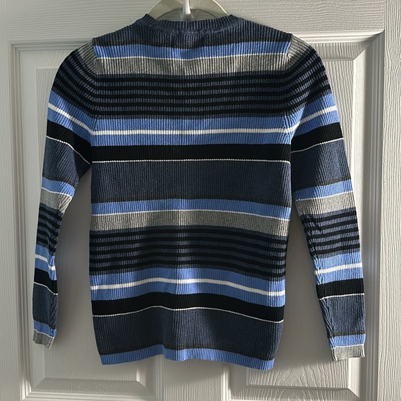 Karen Scott Petites Stripped Ribbed Sweater - Picture 4 of 5